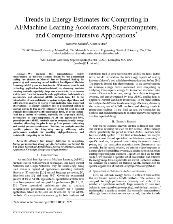 (PDF) Trends in Energy Estimates for Computing in AI/Machine Learning ...