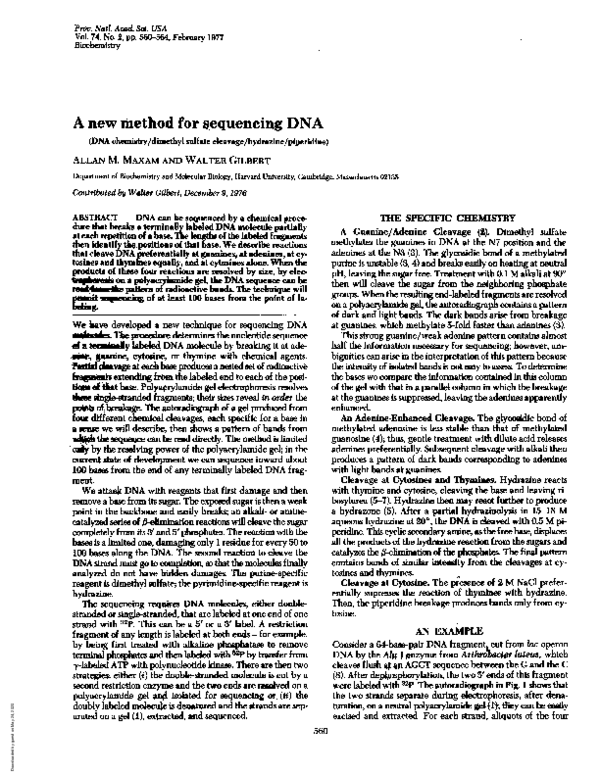 (PDF) A new method for sequencing DNA