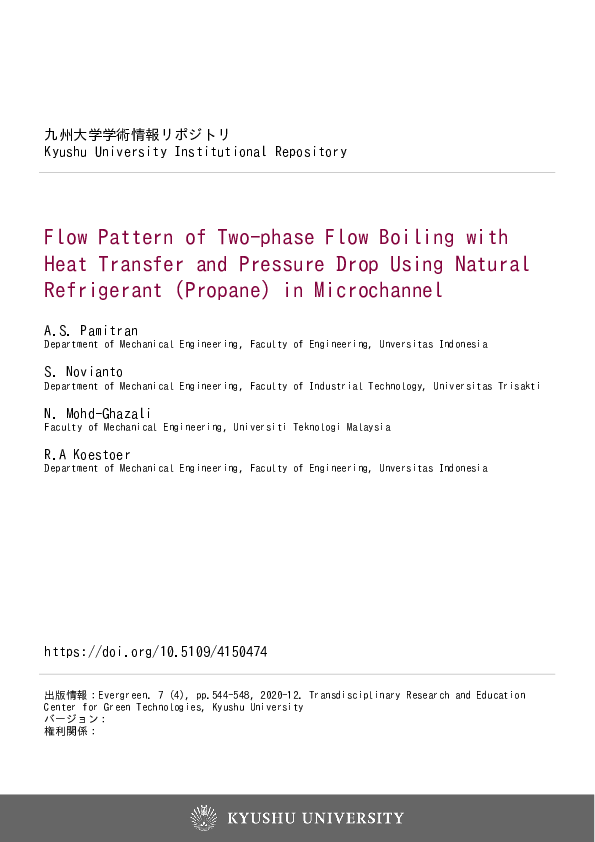 (PDF) Flow Pattern of Two-phase Flow Boiling with Heat Transfer and ...
