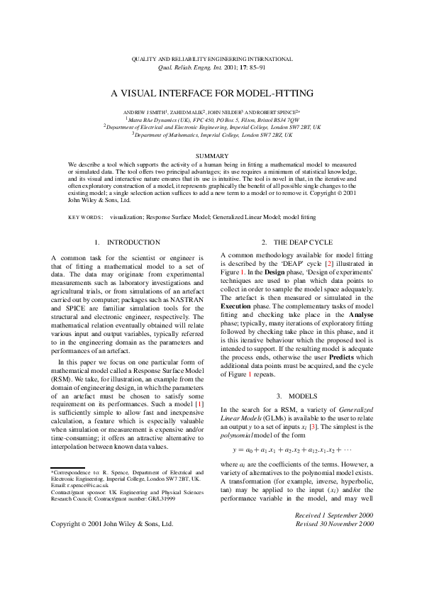 (PDF) A visual interface for model-fitting