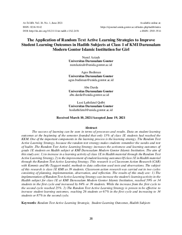 (PDF) The Application of Random Text Active Learning Strategies to ...