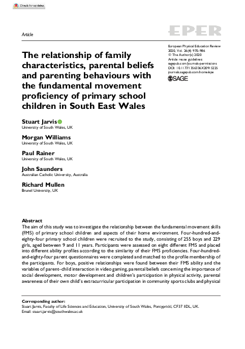 (PDF) The relationship of family characteristics, parental beliefs and ...