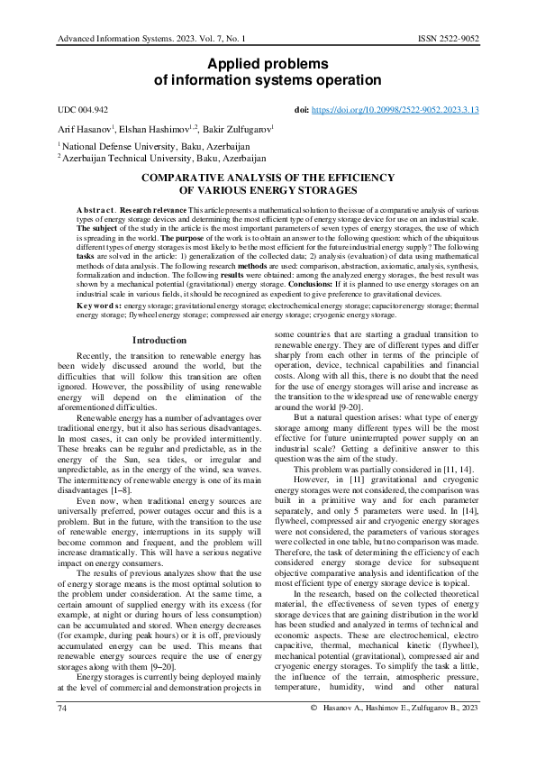 (PDF) Applied problems of information systems operation