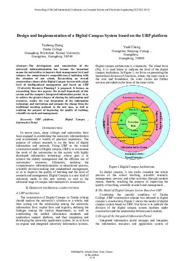 (PDF) Design and Implementation of a Digital Campus System Based on the ...