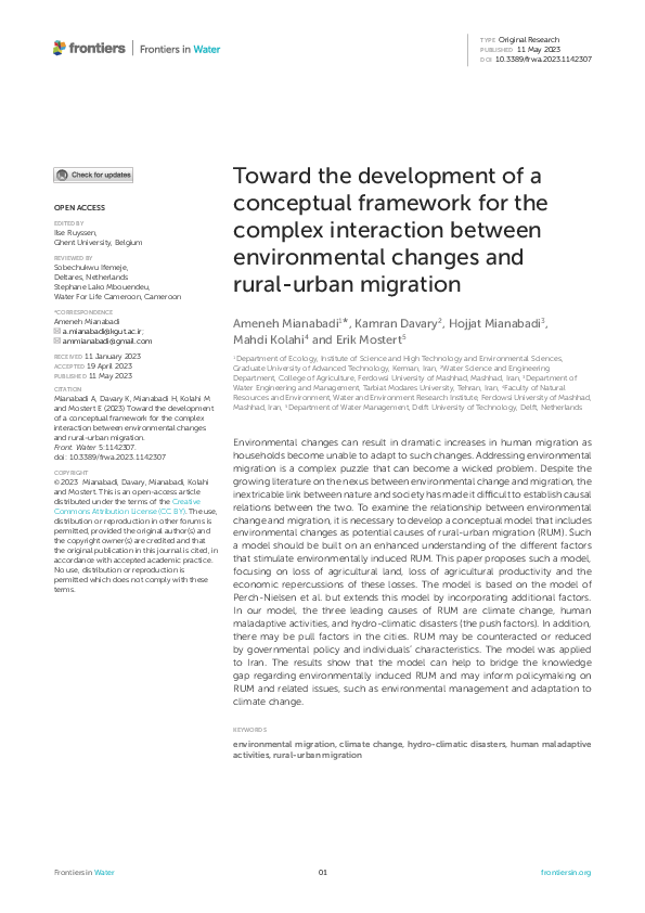 (PDF) Toward the development of a conceptual framework for the complex ...