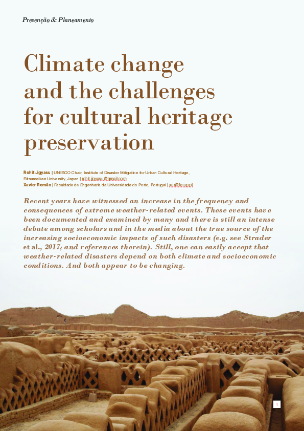 (PDF) Climate change and the challenges for cultural heritage