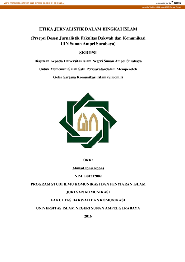 Momen Maulid Nabi, UIN Sunan Ampel Tingkatkan Etika Mahasiswa dan Dosen