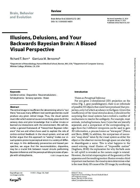 (PDF) Illusions, Delusions, and Your Backwards Bayesian Brain: A Biased ...