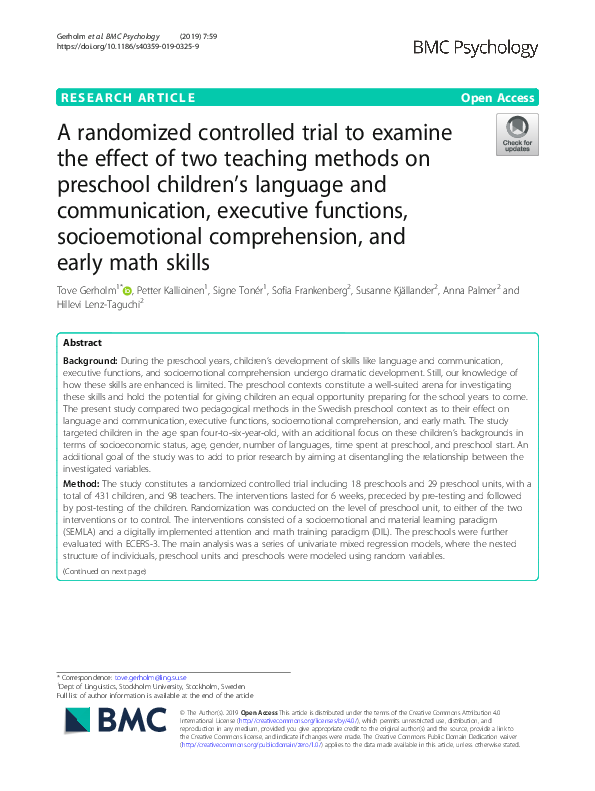 (PDF) A randomized controlled trial to examine the effect of two ...