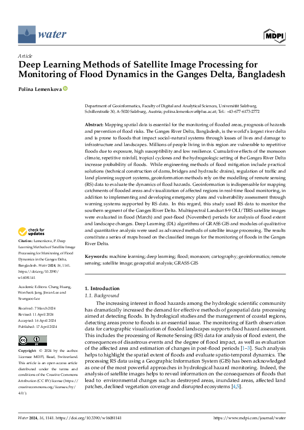 (PDF) Deep Learning Methods of Satellite Image Processing for ...