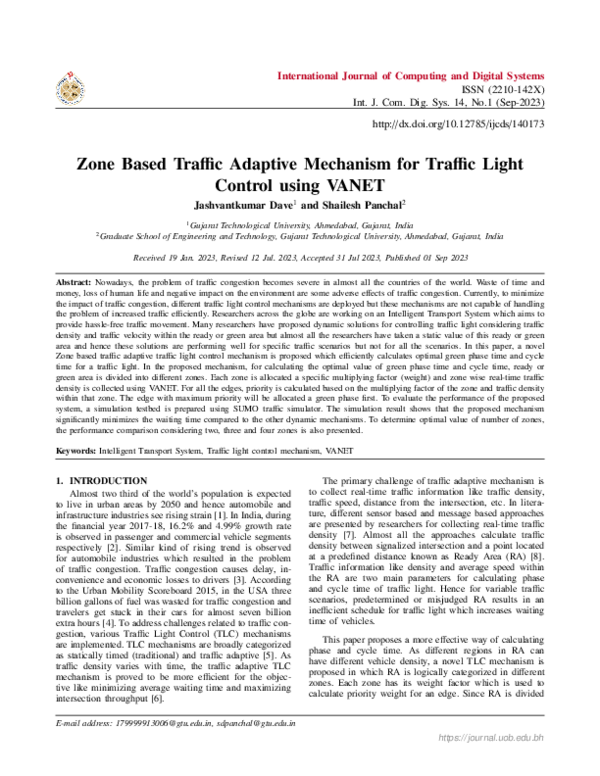 (PDF) Zone Based Traffic Adaptive Mechanism for Traffic Light Control ...