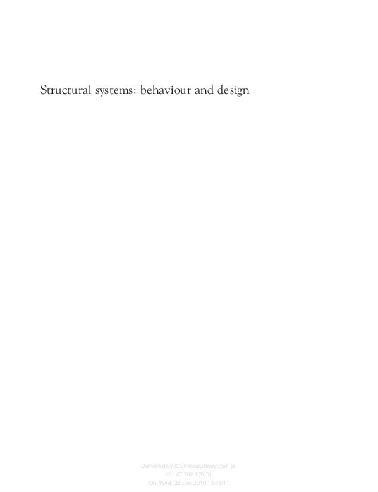 (PDF) Structural systems: behaviour and design