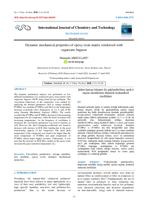 (PDF) Dynamic mechanical properties of epoxy resin matrix reinforced ...