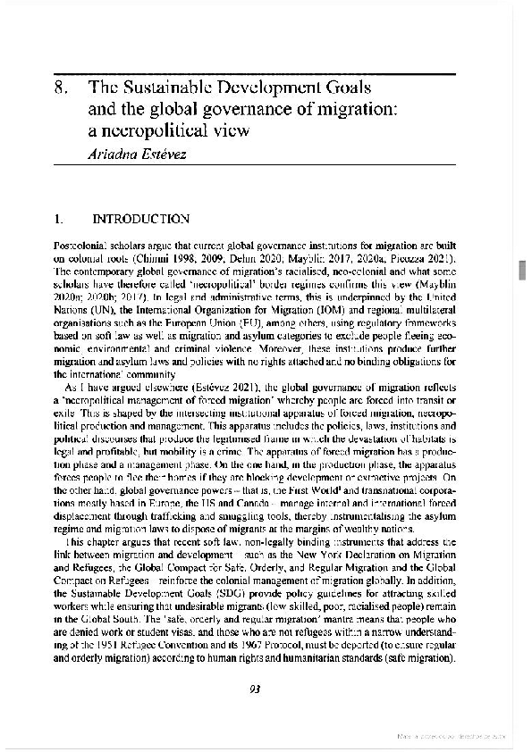 (PDF) The Sustainable Development Goals and the global governance of ...