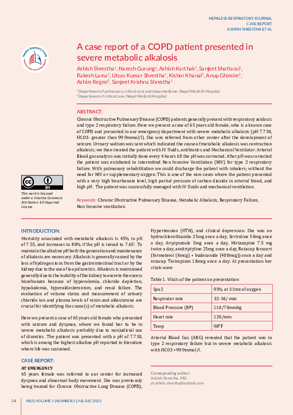 (PDF) A case report of a COPD patient presented in severe metabolic ...