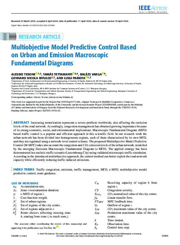 (PDF) Multiobjective Model Predictive Control Based on Urban and ...