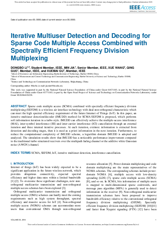 (PDF) Iterative Multiuser Detection and Decoding for DS-CDMA System ...