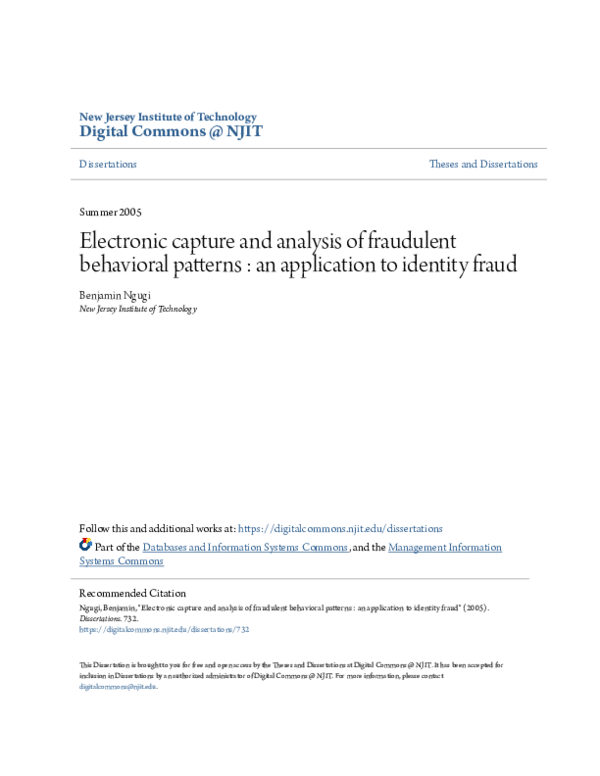 (PDF) Electronic capture and analysis of fraudulent behavioral patterns ...