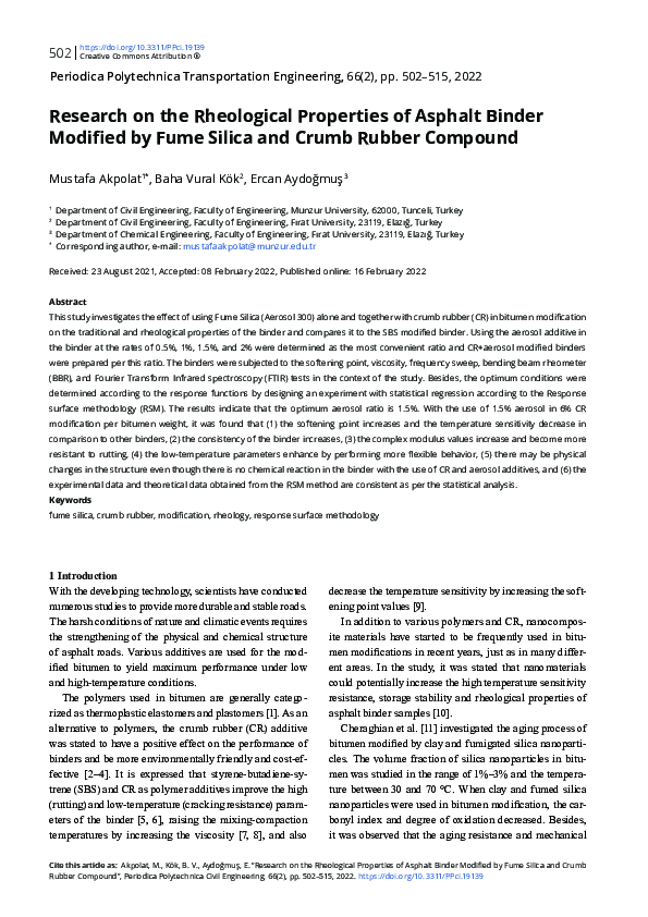 (PDF) Research on the Rheological Properties of Asphalt Binder Modified ...