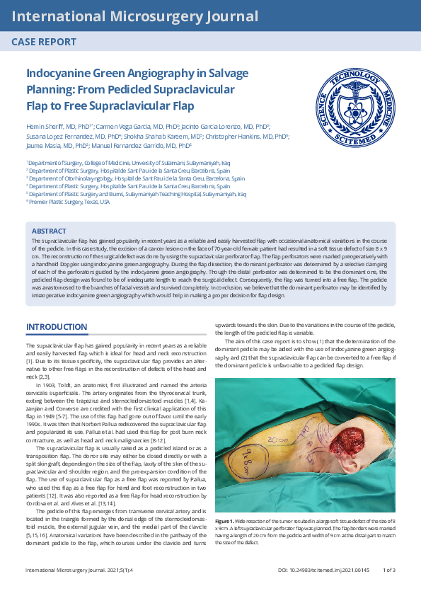 (PDF) Indocyanine Green Angiography in Salvage Planning: From Pedicled ...