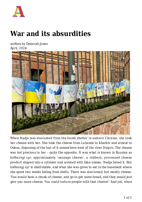(PDF) War and Its Absurdities (Notes from Ukraine)