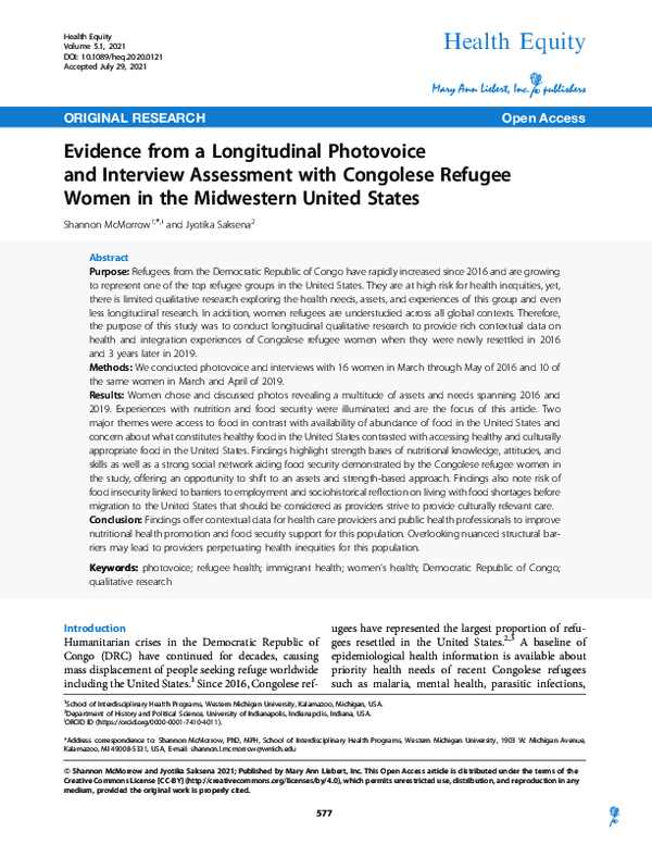 (PDF) Evidence from a Longitudinal Photovoice and Interview Assessment ...