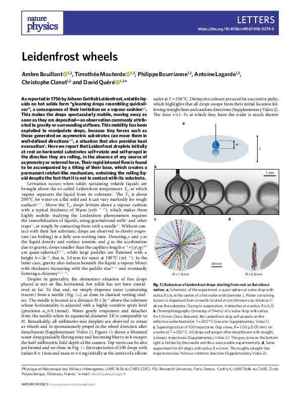 (PDF) Leidenfrost wheels