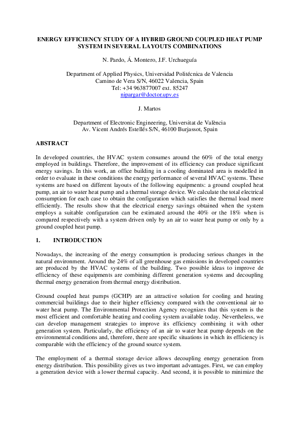 (PDF) Energy efficiency study of a hybrid ground coupled heat pump ...