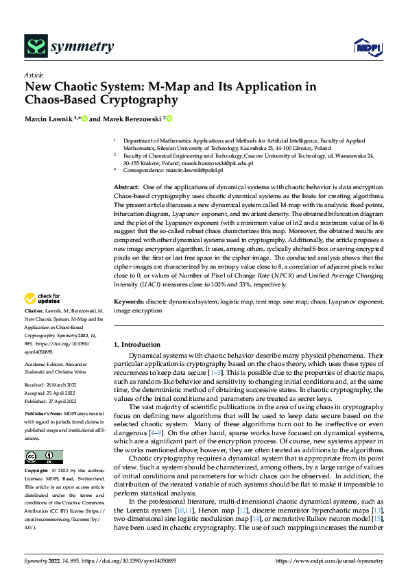 (PDF) New Chaotic System: M-Map and Its Application in Chaos-Based ...