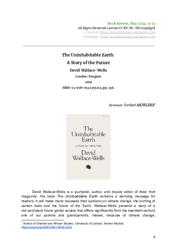 (PDF) David Wallace-Wells, The Uninhabitable Earth: A Story of the ...