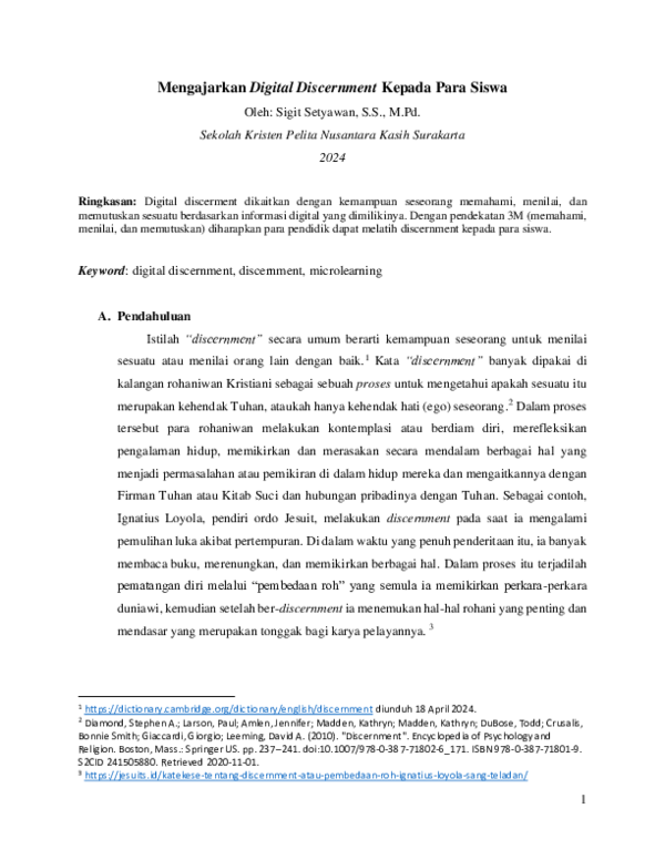 (PDF) Mengajarkan Digital Discernment Kepada Para Siswa