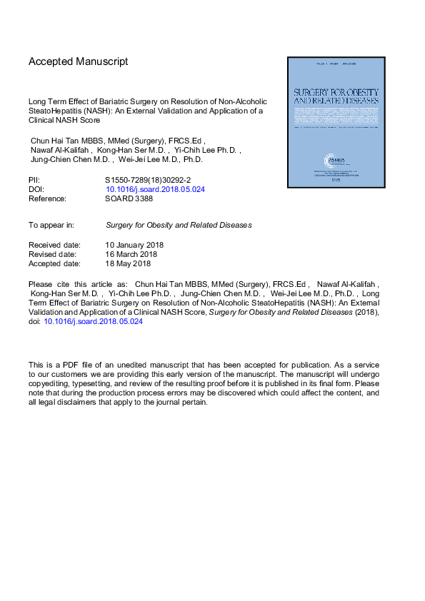 (PDF) Long-term effect of bariatric surgery on resolution of ...