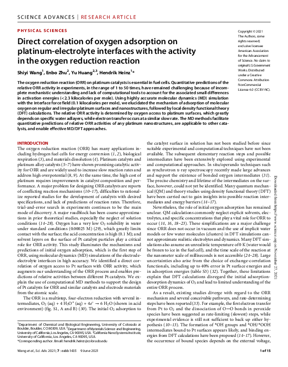 (PDF) Direct correlation of oxygen adsorption on platinum-electrolyte ...