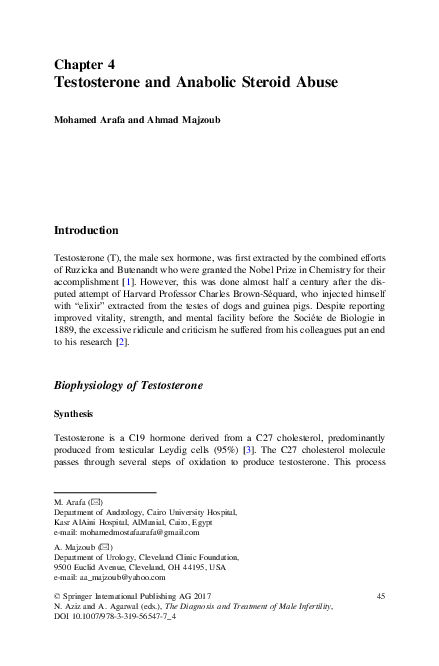 (PDF) Testosterone and Anabolic Steroid Abuse