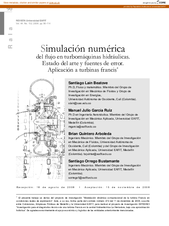 (PDF) Simulación numérica del flujo en turbomáquinas hidráulicas ...