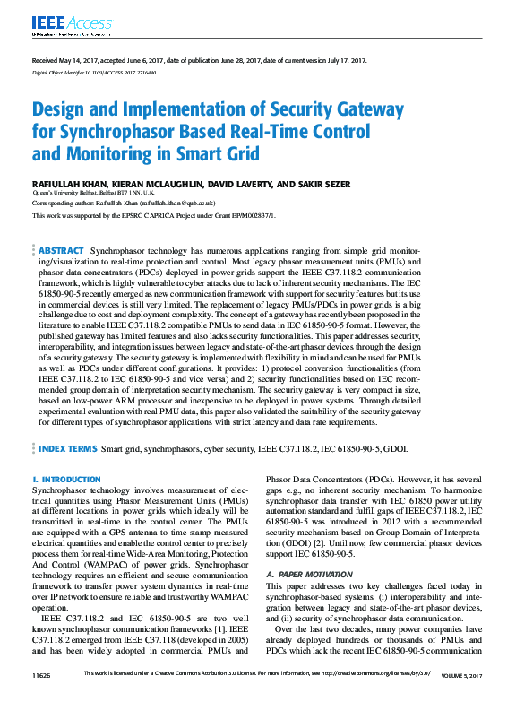 (PDF) Design and Implementation of Security Gateway for Synchrophasor ...