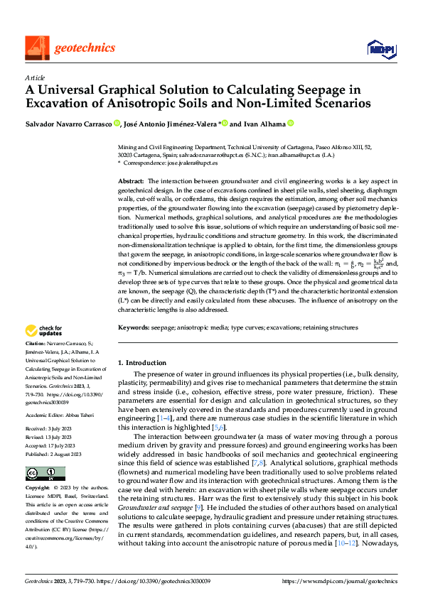 (PDF) A Universal Graphical Solution to Calculating Seepage in ...