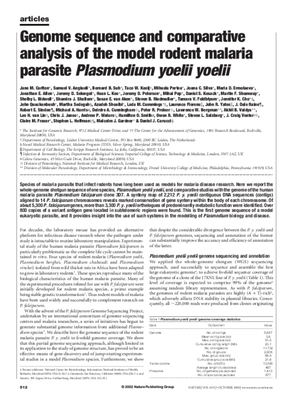 (PDF) Genome sequence and comparative analysis of the model rodent ...