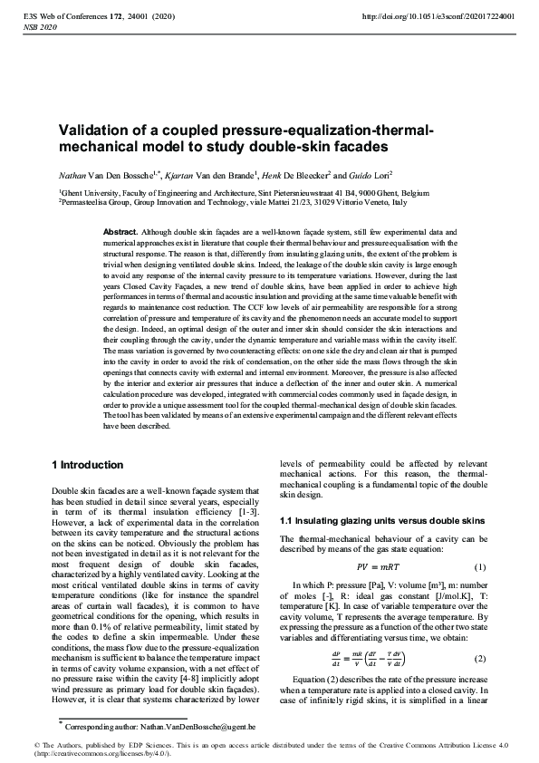 (PDF) Validation of a coupled pressure-equalization-thermal-mechanical ...