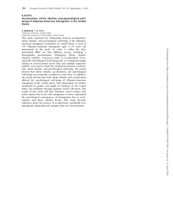 (PDF) 6.10-P13Acculturation, ethnic identity, and psychological well ...