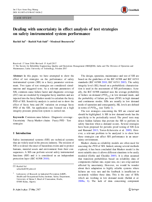 (PDF) Dealing with uncertainty in effect analysis of test strategies on ...