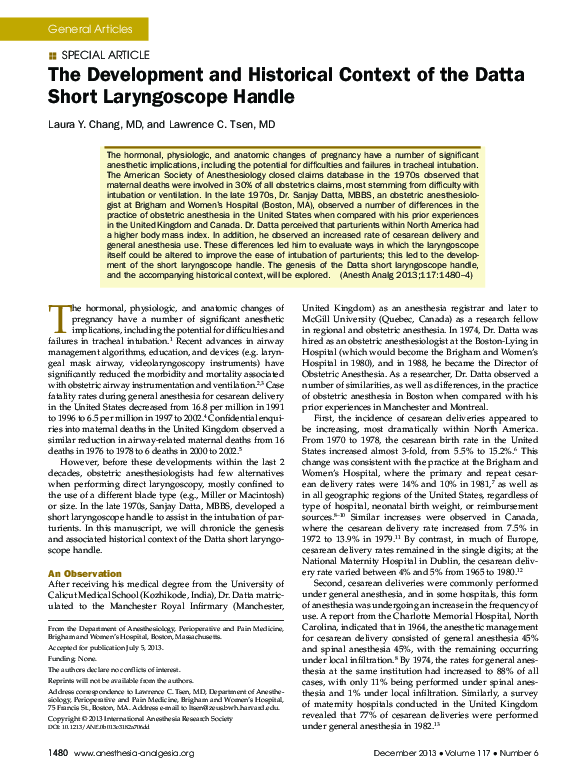 (PDF) The Development and Historical Context of the Datta Short ...