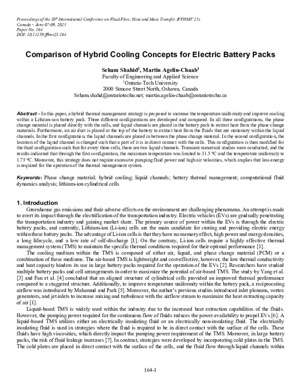 (PDF) Comparison of Hybrid Cooling Concepts for Electric Battery Packs