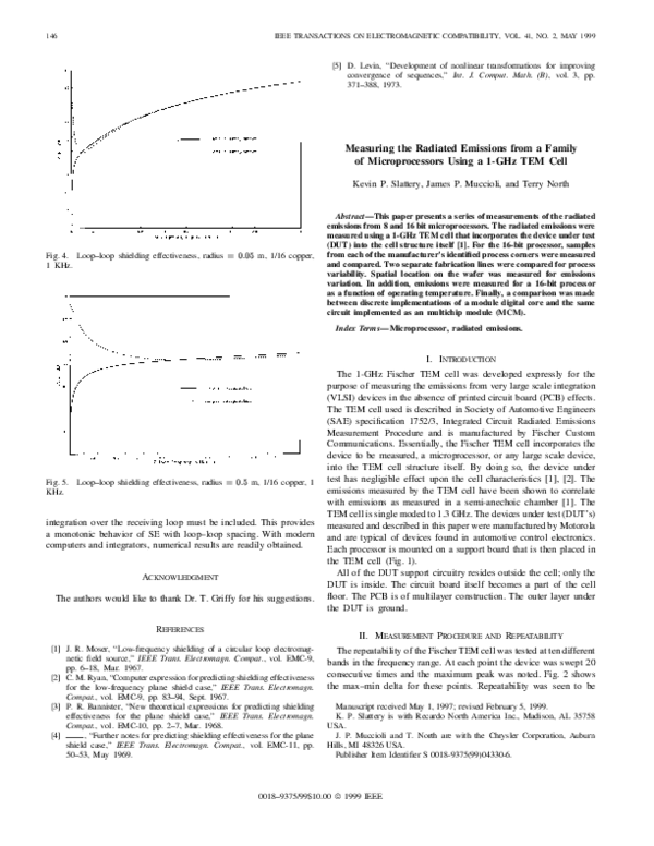 (PDF) Measuring the radiated emissions from a family of microprocessors ...