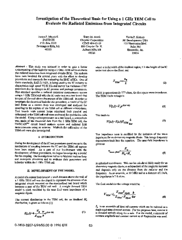 (PDF) Investigation of the theoretical basis for using a 1 GHz TEM cell ...