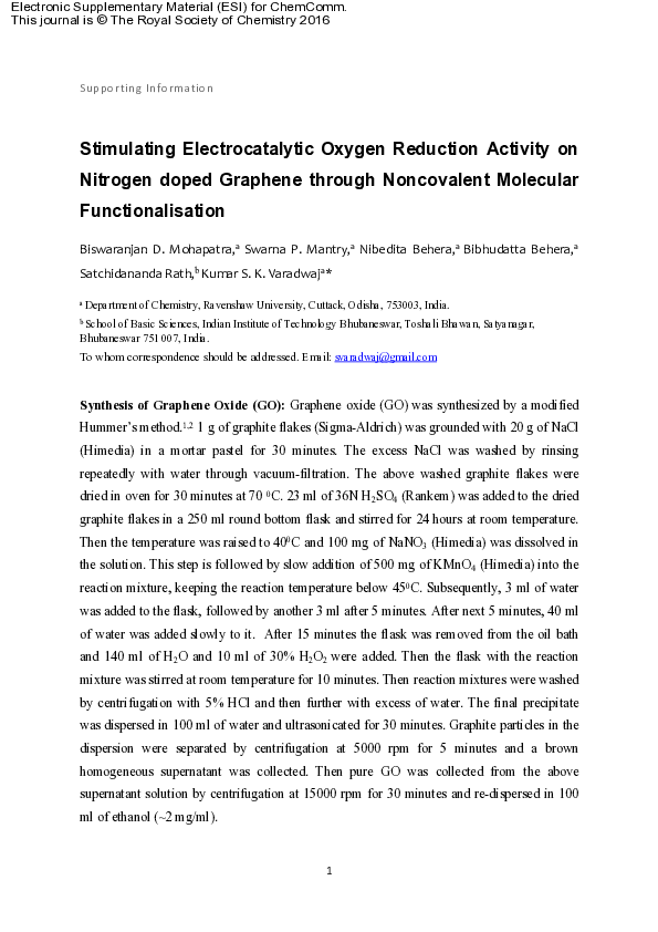 (PDF) Stimulation of electrocatalytic oxygen reduction activity on ...