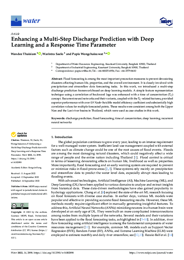 (PDF) Enhancing a Multi-Step Discharge Prediction with Deep Learning ...