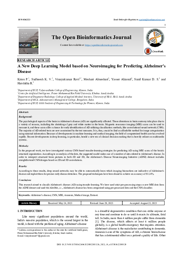 (PDF) A New Deep Learning Model based on Neuroimaging for Predicting ...