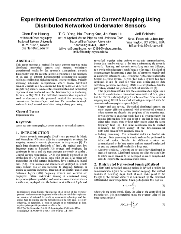(PDF) Experimental demonstration of current mapping using distributed ...