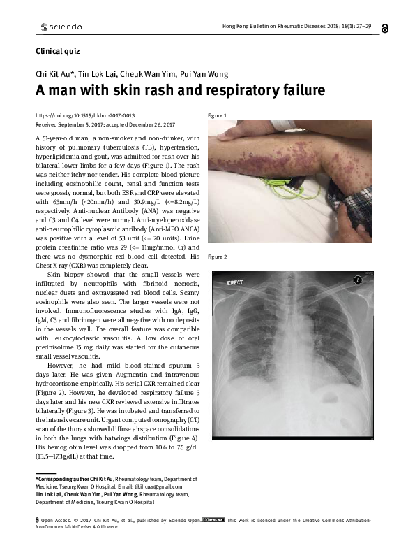 (PDF) A man with skin rash and respiratory failure